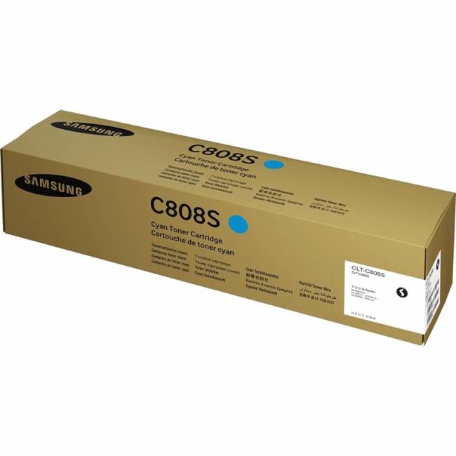 Тонер-картридж Samsung CLT-C808S Cyan Toner Cartridge (SS561A) — для бизнеса и офиса Тонер-картридж Samsung CLT-C808S Cyan Toner Cartridge (SS561A) — для бизнеса и офиса