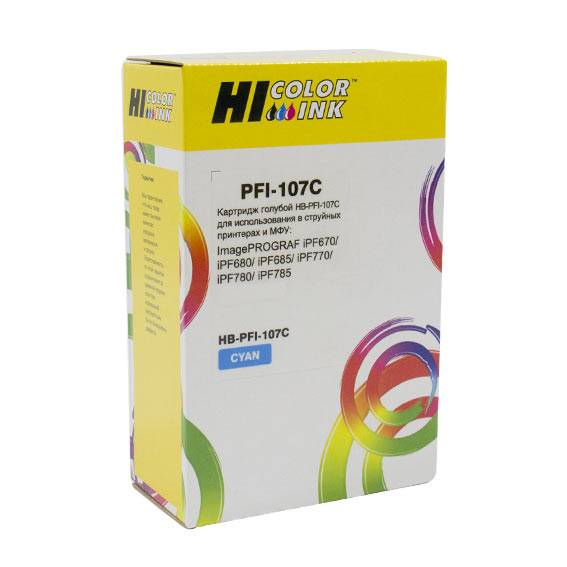 Картридж Hi-Black (PFI-107C) для Canon iPF680/685/780/785, C — для бизнеса и офиса Картридж Hi-Black (PFI-107C) для Canon iPF680/685/780/785, C — для бизнеса и офиса