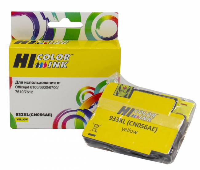 Картридж Hi-Black (HB-CN056AE) для HP Officejet 6100/6600/6700, №933XL, Y — для бизнеса и офиса Картридж Hi-Black (HB-CN056AE) для HP Officejet 6100/6600/6700, №933XL, Y — для бизнеса и офиса