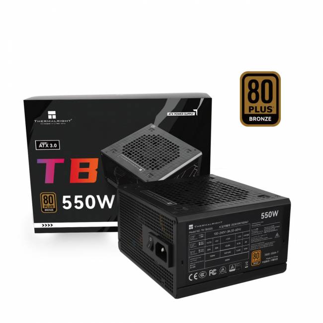 Блок питания 550W Thermalright TR-TB550S 550W 80+ Bronze — для бизнеса и офиса Блок питания 550W Thermalright TR-TB550S 550W 80+ Bronze — для бизнеса и офиса