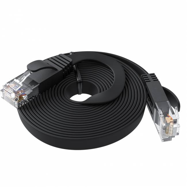 GCR Патч-корд PROF плоский прямой 1.5m, UTP медь кат.6, черный, 30 AWG, ethernet high speed 10 Гбит/с, RJ45, T568B, GCR-53056 Greenconnect RJ45(m) - RJ45(m) Cat. 6 1.5м чёрный — для бизнеса и офиса GCR Патч-корд PROF плоский прямой 1.5m, UTP медь кат.6, черный, 30 AWG, ethernet high speed 10 Гбит/с, RJ45, T568B, GCR-53056 Greenconnect RJ45(m) - RJ45(m) Cat. 6 1.5м чёрный — для бизнеса и офиса