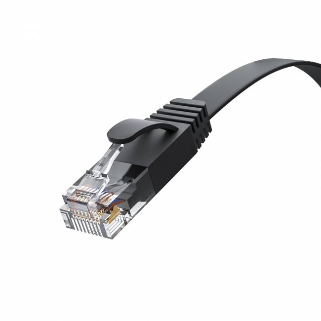GCR Патч-корд PROF плоский прямой 1.5m, UTP медь кат.6, черный, 30 AWG, ethernet high speed 10 Гбит/с, RJ45, T568B, GCR-53056 Greenconnect RJ45(m) - RJ45(m) Cat. 6 1.5м чёрный — для бизнеса и офиса GCR Патч-корд PROF плоский прямой 1.5m, UTP медь кат.6, черный, 30 AWG, ethernet high speed 10 Гбит/с, RJ45, T568B, GCR-53056 Greenconnect RJ45(m) - RJ45(m) Cat. 6 1.5м чёрный — для бизнеса и офиса
