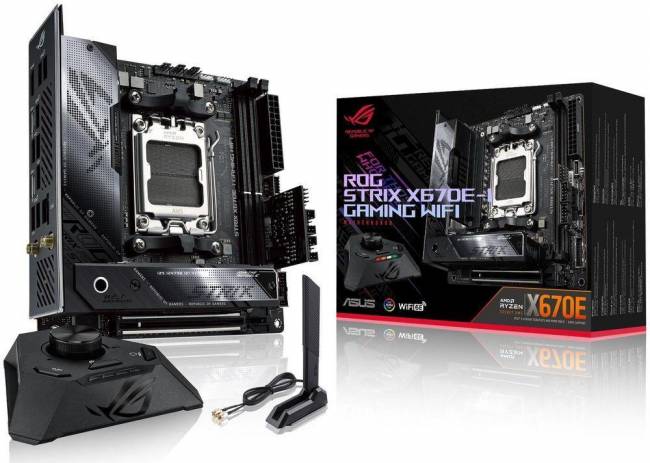 Материнская плата ASUS ROG STRIX X670E-I GAMING WIFI — для бизнеса и офиса Материнская плата ASUS ROG STRIX X670E-I GAMING WIFI — для бизнеса и офиса