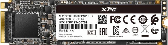 Твердотельный накопитель XPG SX6000 Pro ASX6000PNP-2TT-C — для бизнеса и офиса Твердотельный накопитель XPG SX6000 Pro ASX6000PNP-2TT-C — для бизнеса и офиса