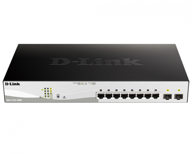 Коммутатор D-Link DGS-1210-10MP/FL2A — для бизнеса и офиса