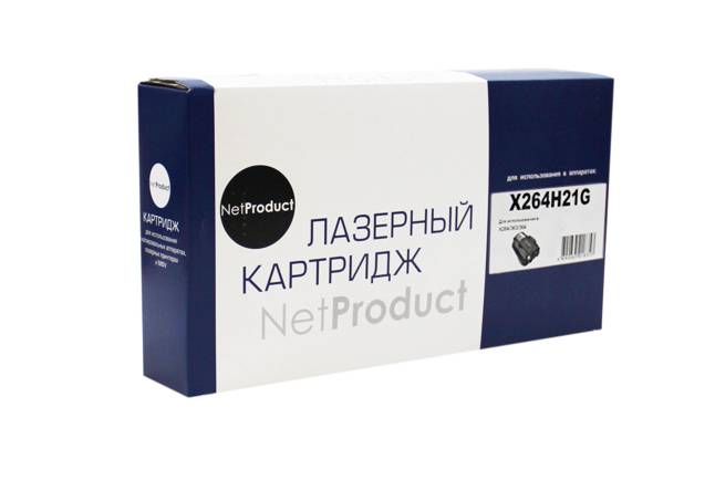 Тонер-картридж NetProduct (N-X264H21G) для Lexmark X264/363/364, 9K — для бизнеса и офиса