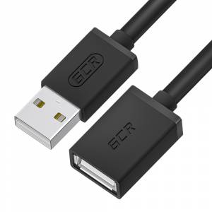 GCR Удлинитель 0.75m USB 2.0 AM/AF, черный, GCR-55068 Greenconnect GCR-55068