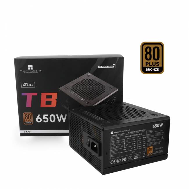 Блок питания 650W Thermalright TR-TB650S 650W 80+ Bronze — для бизнеса и офиса Блок питания 650W Thermalright TR-TB650S 650W 80+ Bronze — для бизнеса и офиса