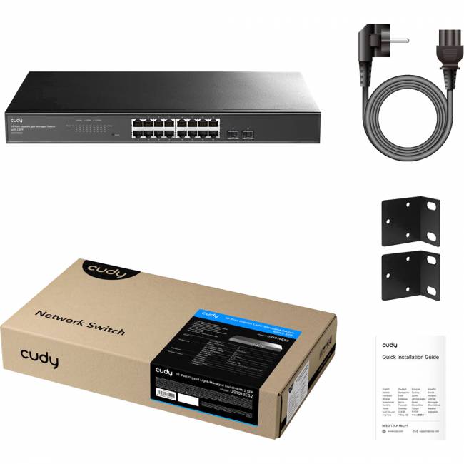 Коммутатор Cudy GS1016ES2 — для бизнеса и офиса Коммутатор Cudy GS1016ES2 — для бизнеса и офиса