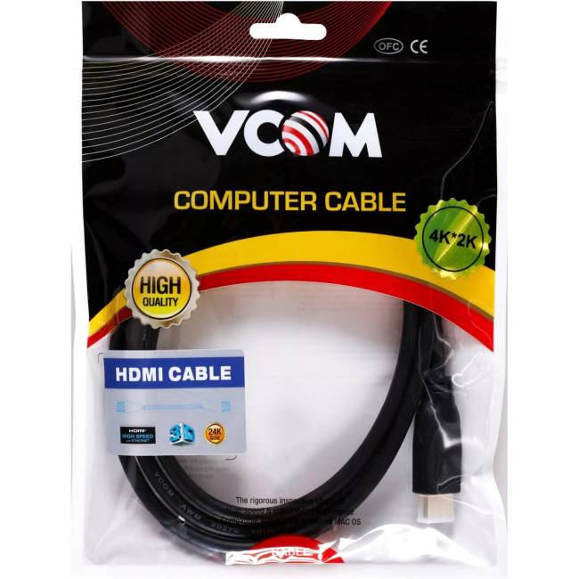Кабель HDMI-19M --MiniHDMI-19M ver 2.0 1.8m  VCOM <CG583-1.8M> VCOM CG583-1.8M — для бизнеса и офиса