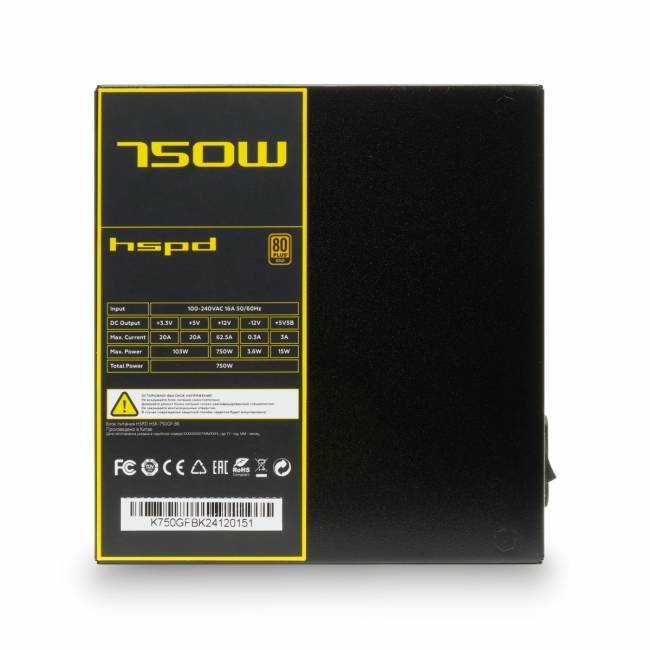 Блок питания HSPD HSK-750GF-BK — для бизнеса и офиса Блок питания HSPD HSK-750GF-BK — для бизнеса и офиса