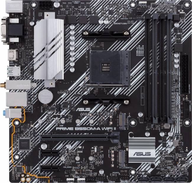 Материнская плата ASUS PRIME B550M-A WIFI II — для бизнеса и офиса Материнская плата ASUS PRIME B550M-A WIFI II — для бизнеса и офиса