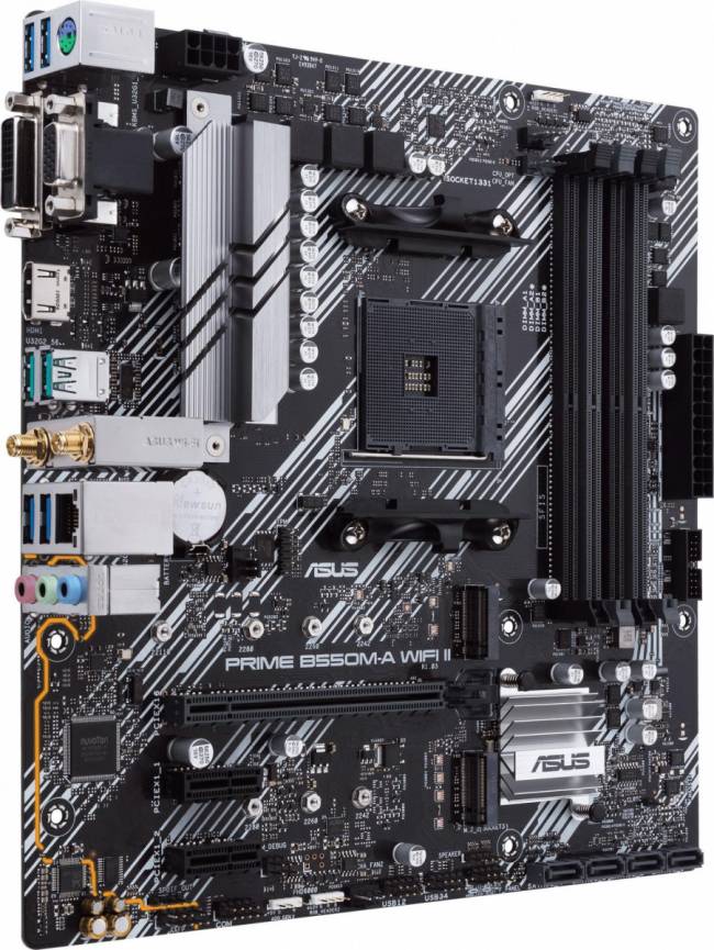 Материнская плата ASUS PRIME B550M-A WIFI II — для бизнеса и офиса Материнская плата ASUS PRIME B550M-A WIFI II — для бизнеса и офиса