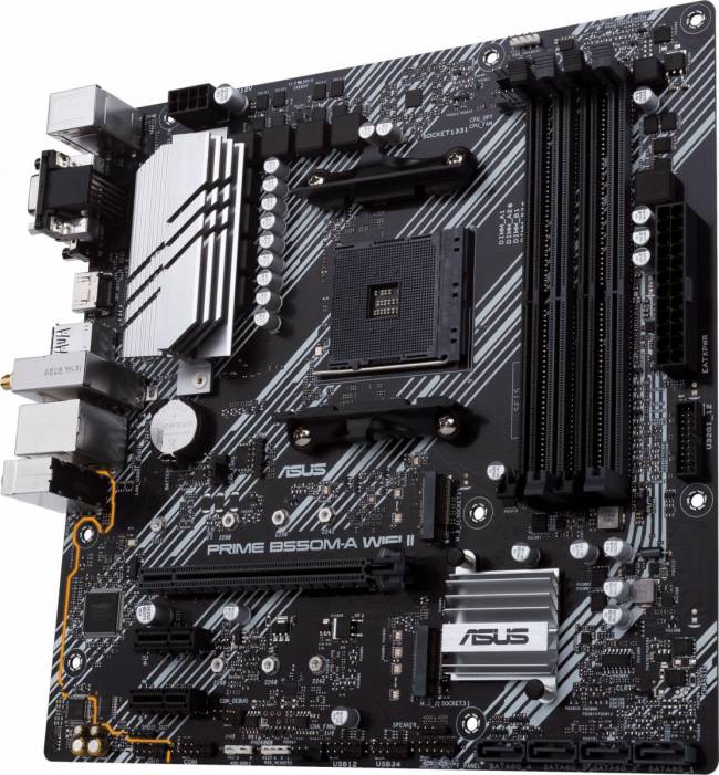 Материнская плата ASUS PRIME B550M-A WIFI II — для бизнеса и офиса Материнская плата ASUS PRIME B550M-A WIFI II — для бизнеса и офиса