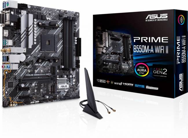 Материнская плата ASUS PRIME B550M-A WIFI II — для бизнеса и офиса Материнская плата ASUS PRIME B550M-A WIFI II — для бизнеса и офиса