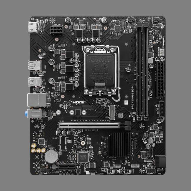Материнская плата MSI PRO H610M-S DDR4 — для бизнеса и офиса Материнская плата MSI PRO H610M-S DDR4 — для бизнеса и офиса