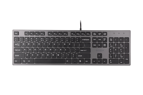 Клавиатура A4Tech KV-300H серый/черный USB slim A4Tech KV-300H — для бизнеса и офиса Клавиатура A4Tech KV-300H серый/черный USB slim A4Tech KV-300H — для бизнеса и офиса