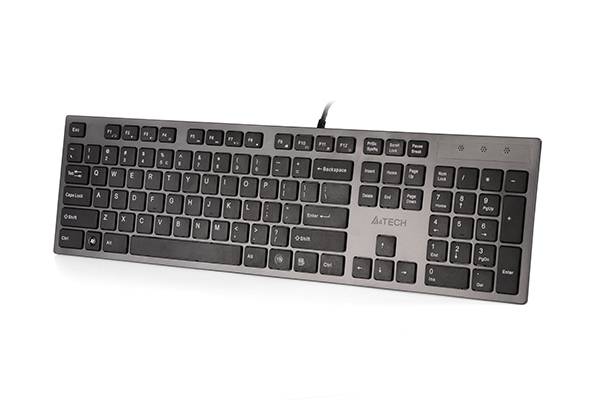 Клавиатура A4Tech KV-300H серый/черный USB slim A4Tech KV-300H — для бизнеса и офиса Клавиатура A4Tech KV-300H серый/черный USB slim A4Tech KV-300H — для бизнеса и офиса
