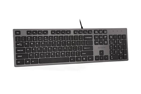 Клавиатура A4Tech KV-300H серый/черный USB slim A4Tech KV-300H — для бизнеса и офиса Клавиатура A4Tech KV-300H серый/черный USB slim A4Tech KV-300H — для бизнеса и офиса