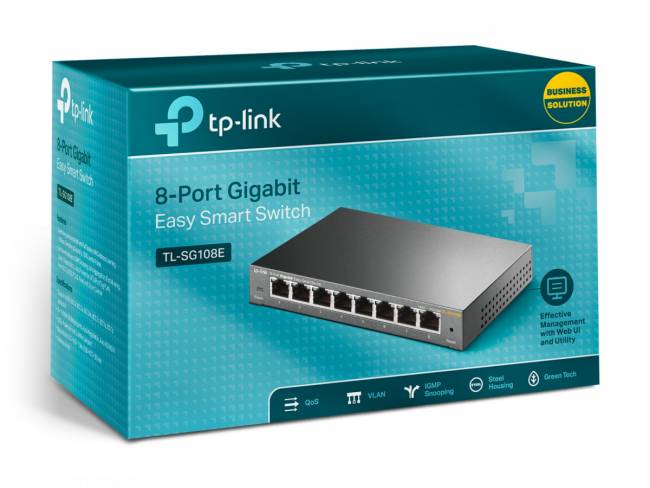 Коммутатор TP-Link TL-SG108E — для бизнеса и офиса Коммутатор TP-Link TL-SG108E — для бизнеса и офиса