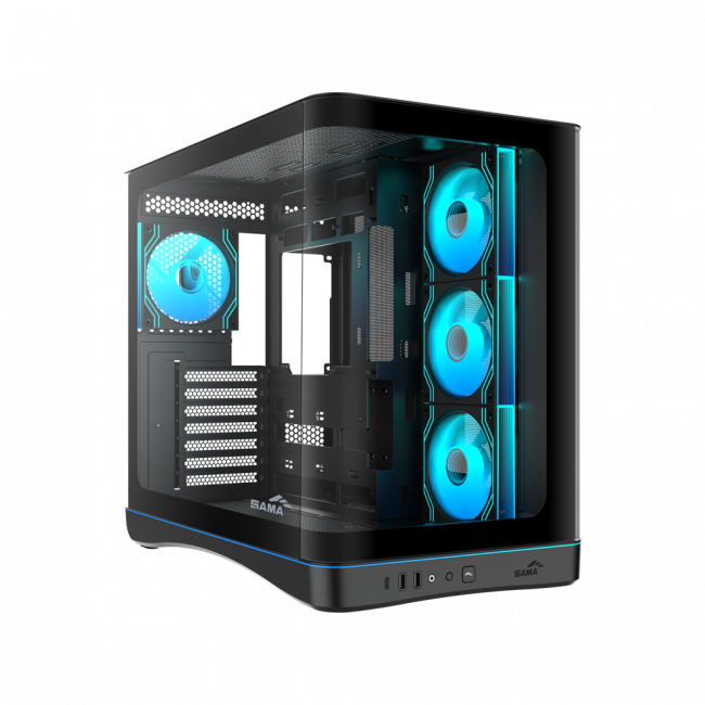 Корпус ПК без блока питания SAMA V62S-BKADA4X1-GL — для бизнеса и офиса