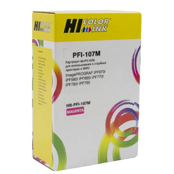 Картридж Hi-Black (PFI-107M) для Canon iPF680/685/780/785, M — для бизнеса и офиса Картридж Hi-Black (PFI-107M) для Canon iPF680/685/780/785, M — для бизнеса и офиса