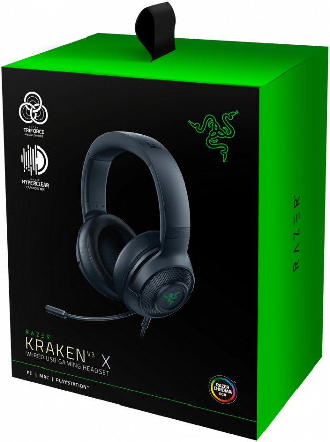 Гарнитура Razer Kraken V3 XUSB Razer RZ04-03750300-R3M1 — для бизнеса и офиса Гарнитура Razer Kraken V3 XUSB Razer RZ04-03750300-R3M1 — для бизнеса и офиса