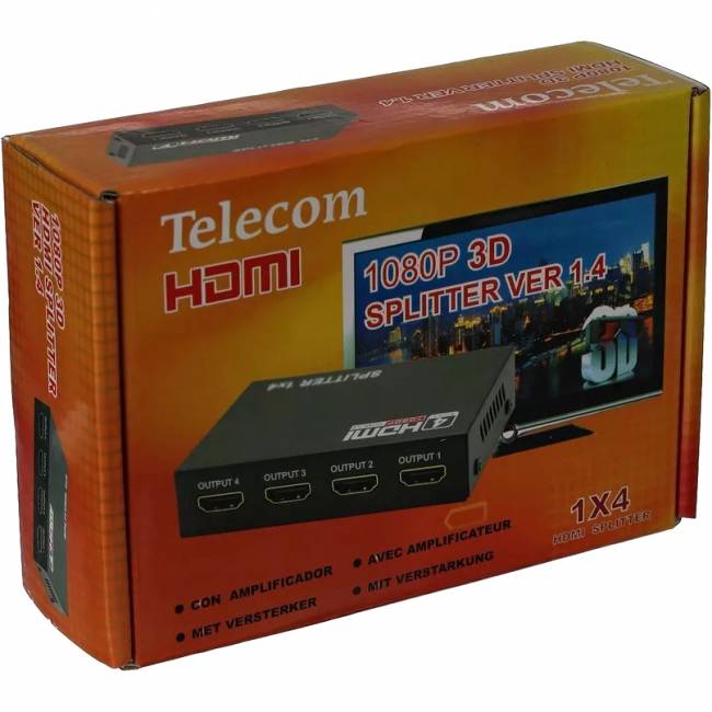 Разветвитель HDMI 1=>4 , каскадируемый , 1.4v+3D Telecom <TTS5020> Разветвитель Telecom HDMI F/4 x HDMI F (TTS5020) — для бизнеса и офиса Разветвитель HDMI 1=>4 , каскадируемый , 1.4v+3D Telecom <TTS5020> Разветвитель Telecom HDMI F/4 x HDMI F (TTS5020) — для бизнеса и офиса