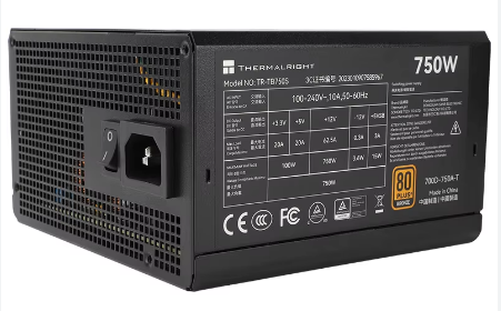 Блок питания 750W Thermalright TR-TB750S 750W 80+ Bronze — для бизнеса и офиса Блок питания 750W Thermalright TR-TB750S 750W 80+ Bronze — для бизнеса и офиса
