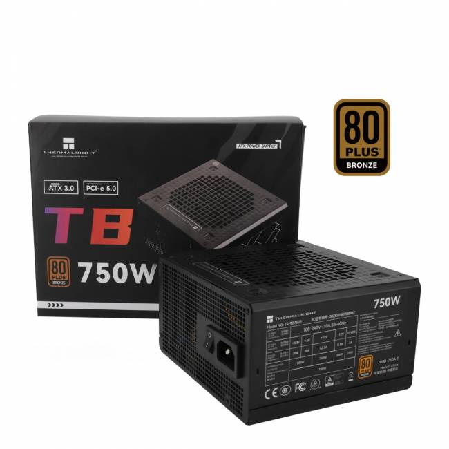 Блок питания 750W Thermalright TR-TB750S 750W 80+ Bronze — для бизнеса и офиса Блок питания 750W Thermalright TR-TB750S 750W 80+ Bronze — для бизнеса и офиса