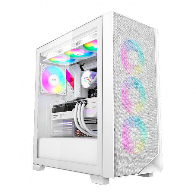 Корпус без блока питания PcCooler C3D510 WH ARGB — для бизнеса и офиса Корпус без блока питания PcCooler C3D510 WH ARGB — для бизнеса и офиса