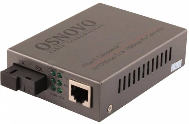 Медиаконвертер OSNOVO OMC-100-11S5a — для бизнеса и офиса Медиаконвертер OSNOVO OMC-100-11S5a — для бизнеса и офиса