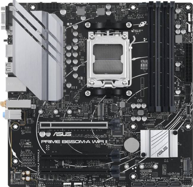 Материнская плата ASUS PRIME B650M-A WIFI II — для бизнеса и офиса Материнская плата ASUS PRIME B650M-A WIFI II — для бизнеса и офиса