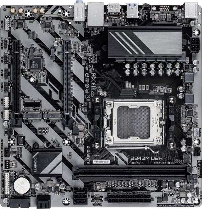 Материнская плата Gigabyte B840M D2H — для бизнеса и офиса Материнская плата Gigabyte B840M D2H — для бизнеса и офиса
