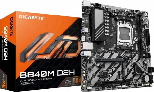 Материнская плата Gigabyte B840M D2H — для бизнеса и офиса Материнская плата Gigabyte B840M D2H — для бизнеса и офиса