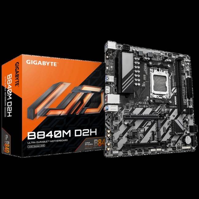 Материнская плата Gigabyte B840M D2H — для бизнеса и офиса Материнская плата Gigabyte B840M D2H — для бизнеса и офиса