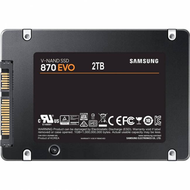 Твердотельный накопитель Samsung 870 EVO (MZ-77E2T0B/AM) — для бизнеса и офиса