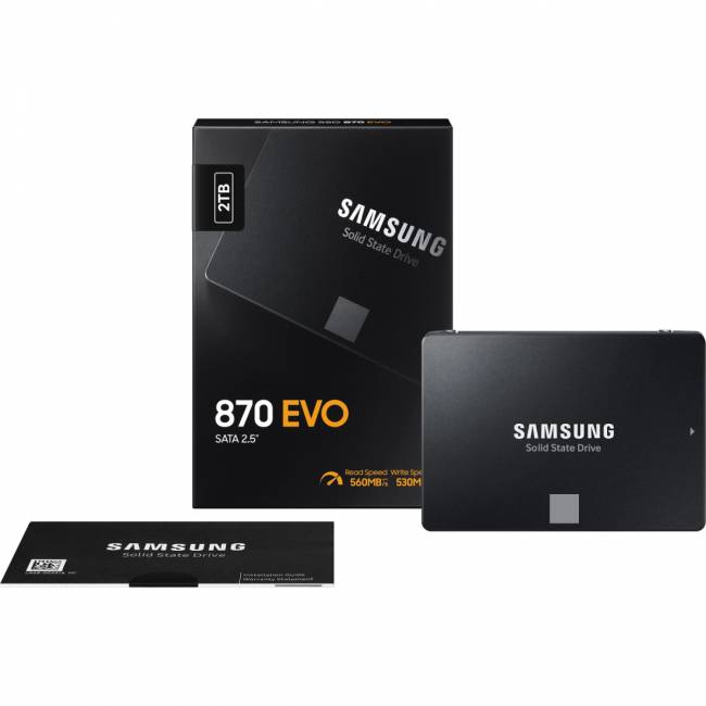 Твердотельный накопитель Samsung 870 EVO (MZ-77E2T0B/AM) — для бизнеса и офиса