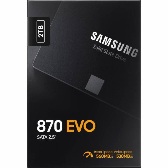 Твердотельный накопитель Samsung 870 EVO (MZ-77E2T0B/AM) — для бизнеса и офиса