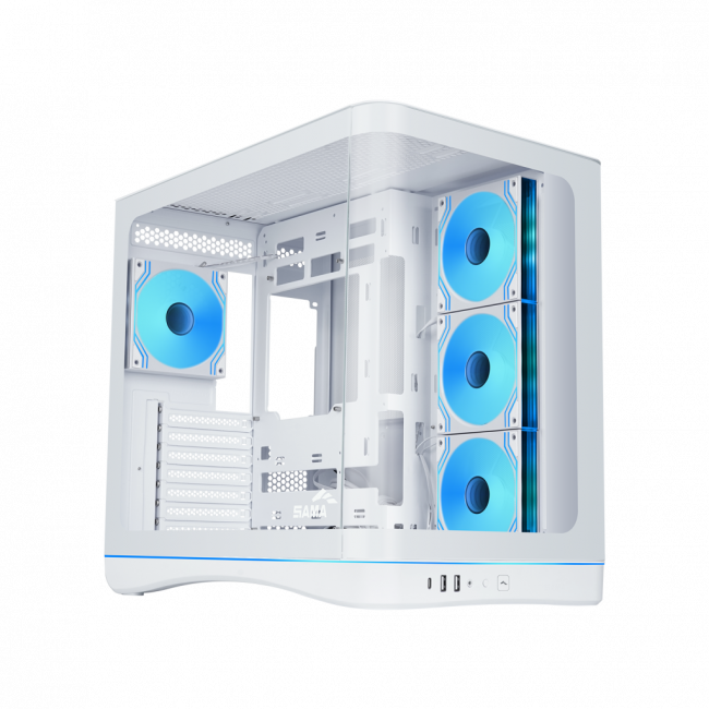 Корпус ПК без блока питания SAMA V62S-WHADA4X1-GL — для бизнеса и офиса