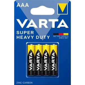 Батарейка Varta SUPERLIFE R03 AAA BL4 Heavy Duty 1.5V (2003) (4/48/240) (4 шт.) Varta SUPERLIFE R03 AAA (02003101414)