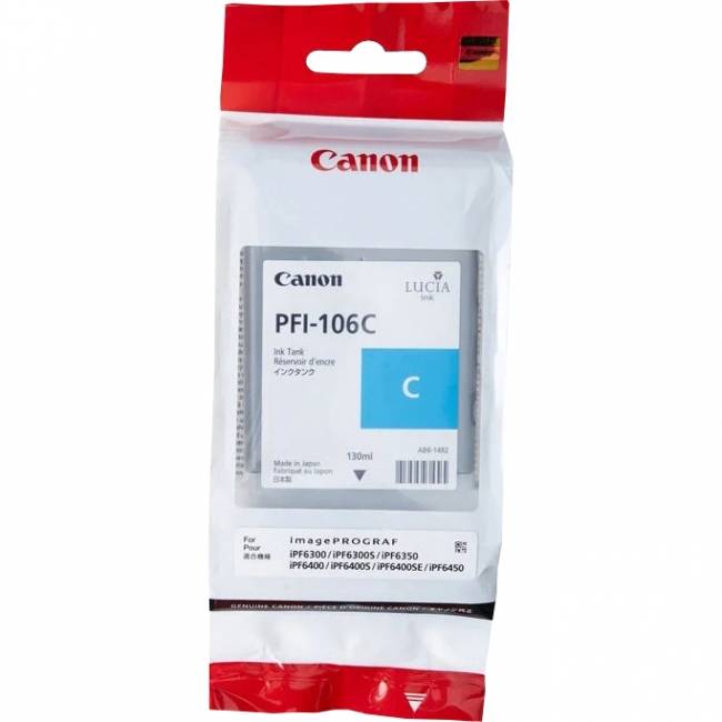 Картридж Canon PFI-106C (6622B001) — для бизнеса и офиса Картридж Canon PFI-106C (6622B001) — для бизнеса и офиса