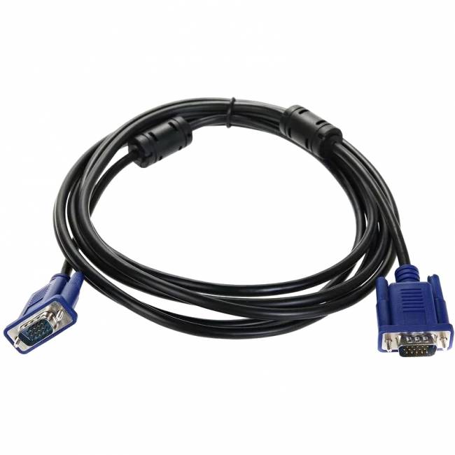 Кабель соединительный SVGA (15M/M) 3m 2 фильтра TV-COM <QCG120H-3M> VCOM QCG120H-3M — для бизнеса и офиса