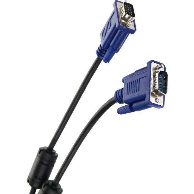 Кабель соединительный SVGA (15M/M) 3m 2 фильтра TV-COM <QCG120H-3M> VCOM QCG120H-3M — для бизнеса и офиса