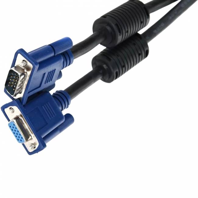 Кабель соединительный SVGA (15M/M) 3m 2 фильтра TV-COM <QCG120H-3M> VCOM QCG120H-3M — для бизнеса и офиса