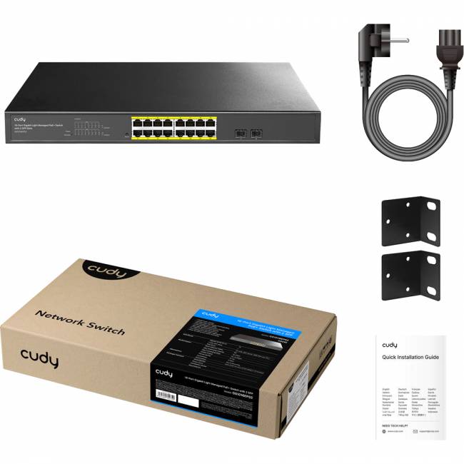 Коммутатор Cudy GS1016EPS2 — для бизнеса и офиса Коммутатор Cudy GS1016EPS2 — для бизнеса и офиса