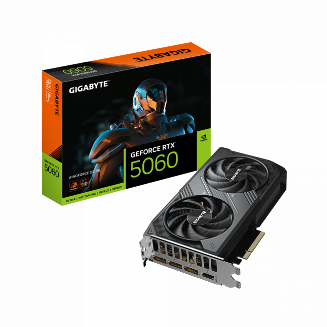 Видеокарта GIGABYTE GV-N5060WF2OC-8GD — для бизнеса и офиса