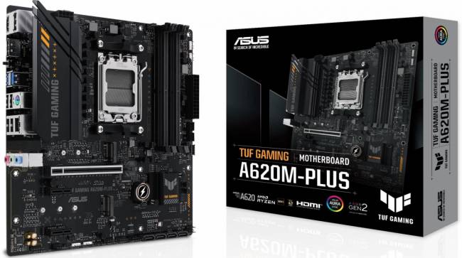 Материнская плата ASUS TUF GAMING A620M-PLUS — для бизнеса и офиса Материнская плата ASUS TUF GAMING A620M-PLUS — для бизнеса и офиса