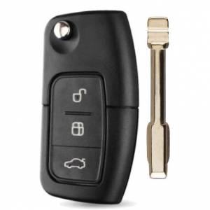 Корпус выкидного ключа FORD 3 кнопки FO-6 FO21, с лого