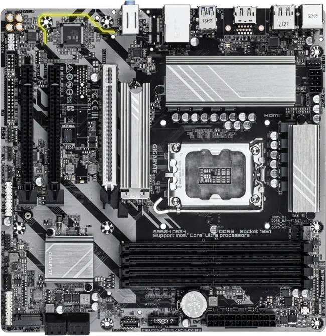 Материнская плата Gigabyte B860M DS3H — для бизнеса и офиса Материнская плата Gigabyte B860M DS3H — для бизнеса и офиса